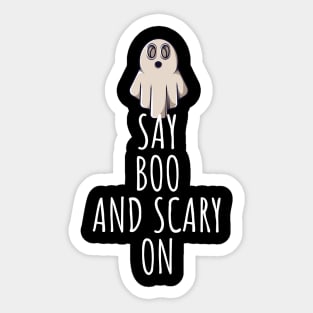 Say boo and scary on Sticker